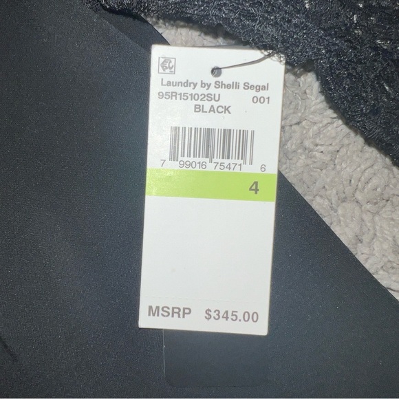 Laundry by Shelli Segal Women's Long Sleeve Lace Sheath Dress Black Size 4 - Picture 5 of 8